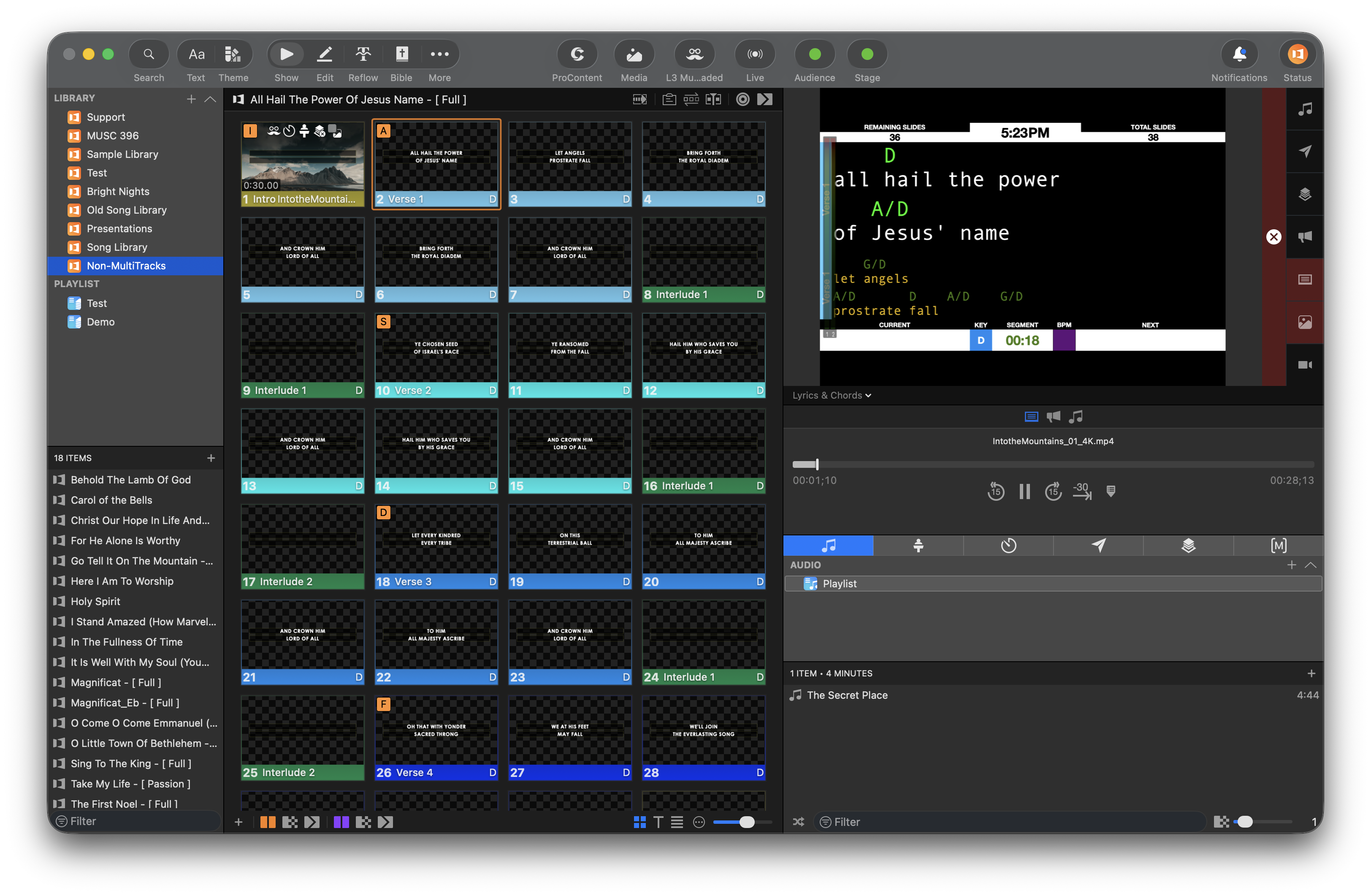 ProPresenter with Chords